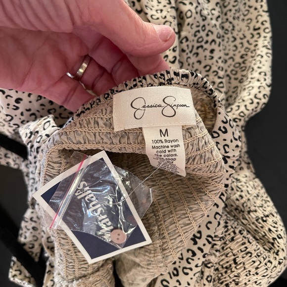 Jessica Simpson Cream and Black Patterned Jumpsuit - Picture 2 of 8